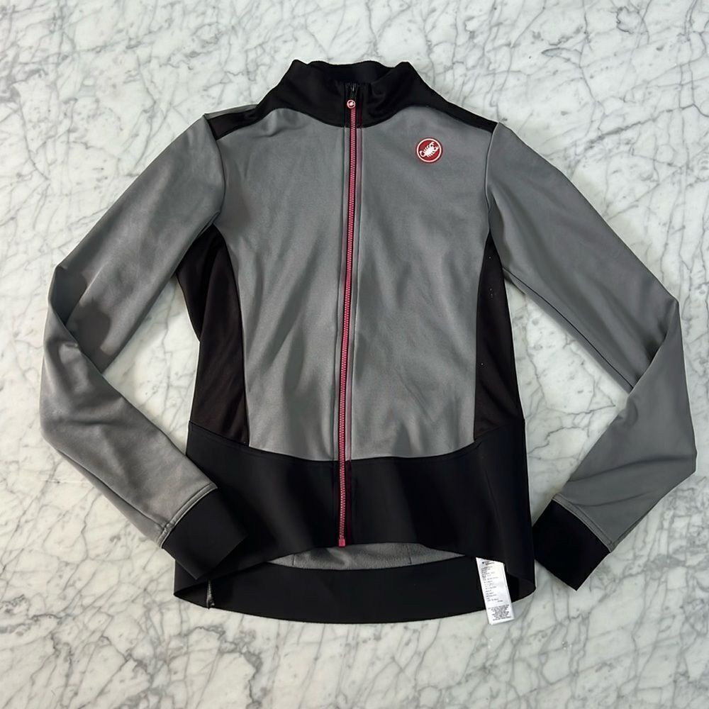 Castelli Women's Thermal Cycling Jersey/Jacket - Gray & Black Size Small